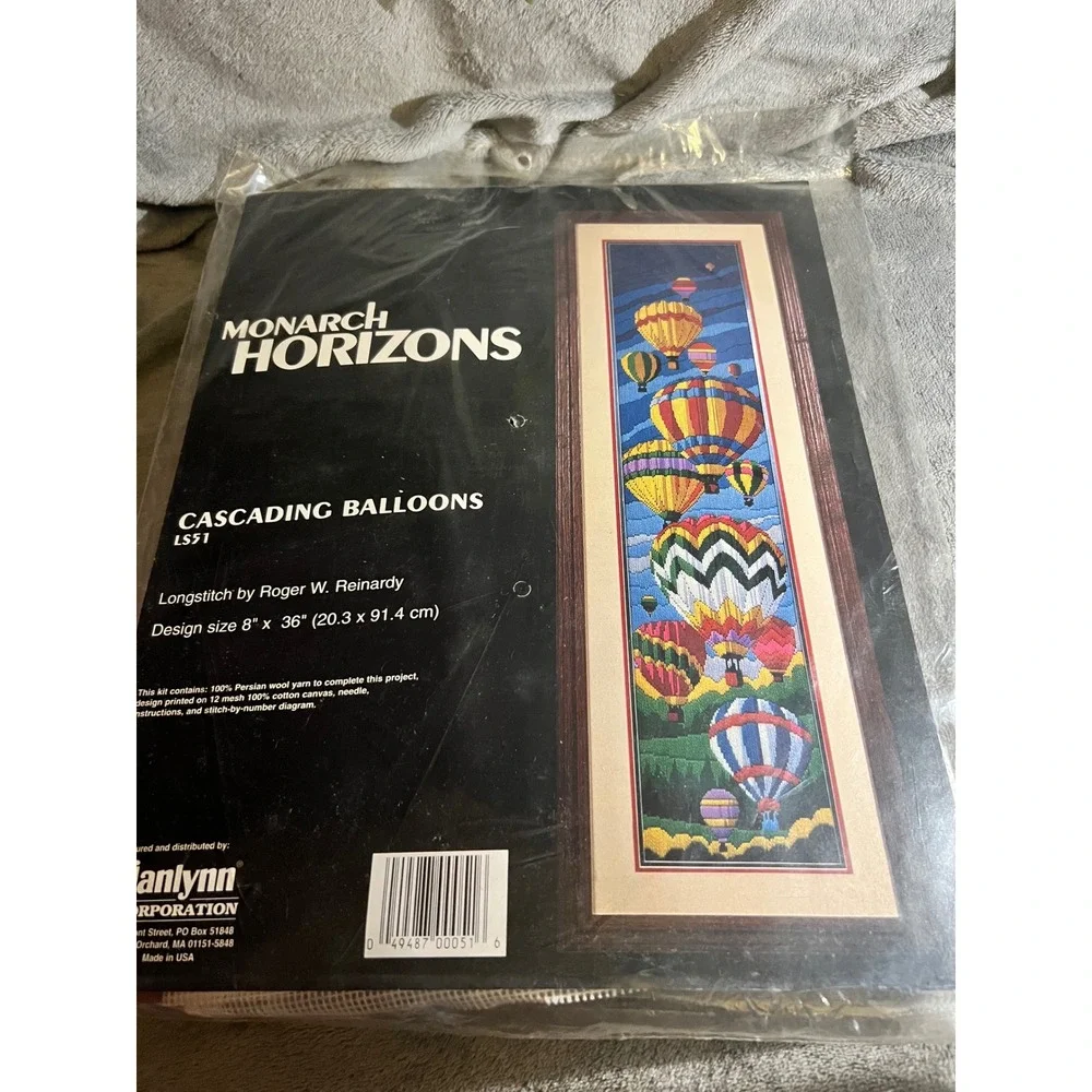 Monarch Horizons Cascading Balloons LS51 Longstitch Kit 1982 Hot Air Balloon